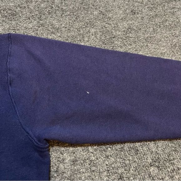 Vintage 70s Navy Blue Russell Athletic Blank Sweatshirt Distressed Paint USA - Picture 8 of 10